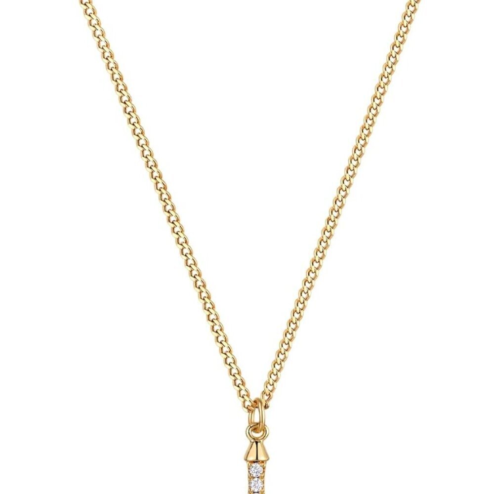 Cross Necklace Faith Pendant 14K Plated Dainty Chain Minimalist Simple Tiny God